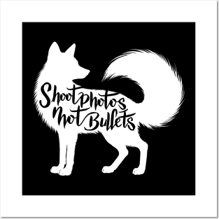 Shoot photos not bullets - Fox silhouette Posters and Art